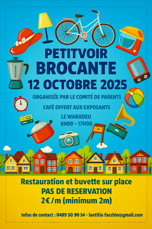 16ème grande brocante de petitvoir – 12 octobre 2025